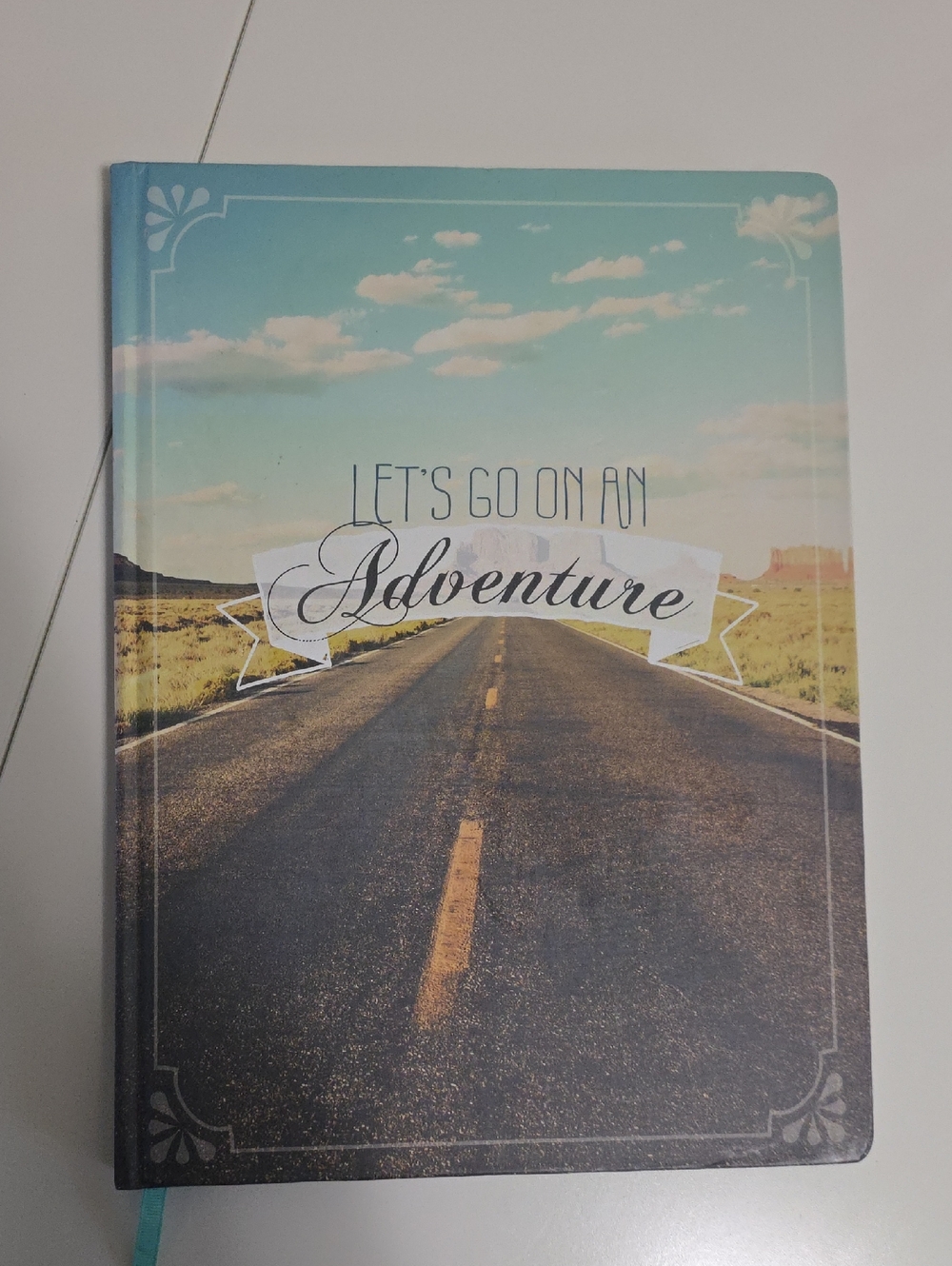 5/25$ Let's Go On An Adventure Softcover Journal - Sky Blue & Road Brown